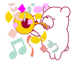The bear "UGOKUMA" He plays a trumpet. sticker #14474953