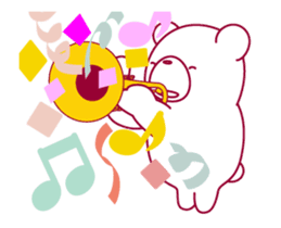The bear "UGOKUMA" He plays a trumpet. sticker #14474953