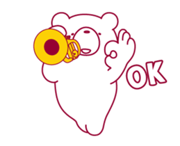 The bear "UGOKUMA" He plays a trumpet. sticker #14474958