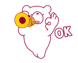 The bear "UGOKUMA" He plays a trumpet. sticker #14474958