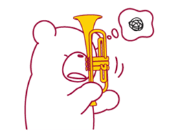 The bear "UGOKUMA" He plays a trumpet. sticker #14474959