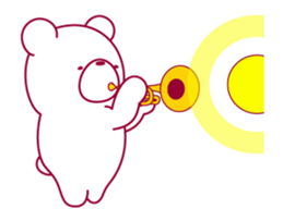 The bear "UGOKUMA" He plays a trumpet. sticker #14474960