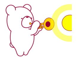 The bear "UGOKUMA" He plays a trumpet. sticker #14474960