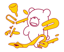 The bear "UGOKUMA" He plays a trumpet. sticker #14474961