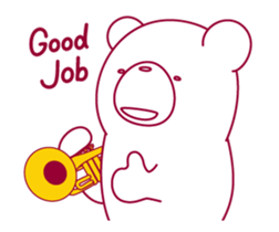 The bear "UGOKUMA" He plays a trumpet. sticker #14474964