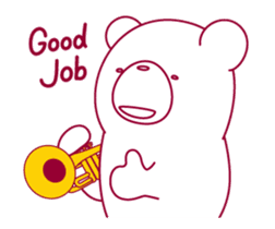 The bear "UGOKUMA" He plays a trumpet. sticker #14474964