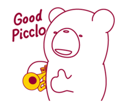 The bear "UGOKUMA" He plays a trumpet. sticker #14474965