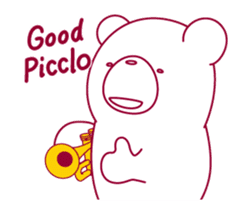 The bear "UGOKUMA" He plays a trumpet. sticker #14474965