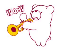 The bear "UGOKUMA" He plays a trumpet. sticker #14474969