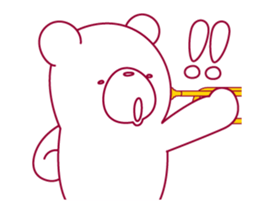 The bear "UGOKUMA" He plays a trumpet. sticker #14474972