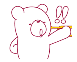 The bear "UGOKUMA" He plays a trumpet. sticker #14474972