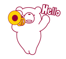 The bear "UGOKUMA" He plays a trumpet. sticker #14474973