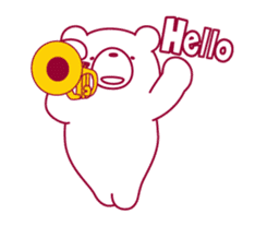 The bear "UGOKUMA" He plays a trumpet. sticker #14474973