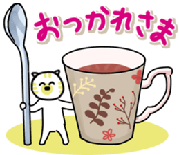 Sticker of girl and dog and cat sticker #14476912