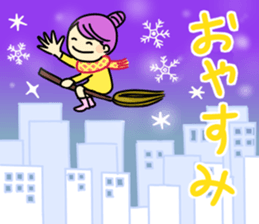 Sticker of girl and dog and cat sticker #14476915