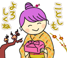 Sticker of girl and dog and cat sticker #14476917