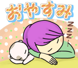 Sticker of girl and dog and cat sticker #14476940