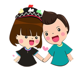 Man South and Girl Northern-Lao version sticker #14477792