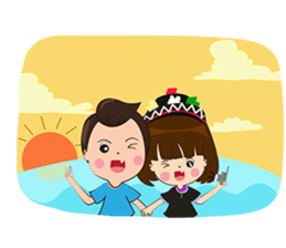 Man South and Girl Northern-Lao version sticker #14477817