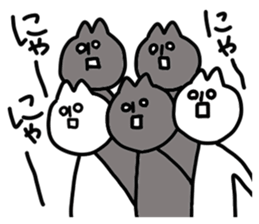 Black cat - white cat 2 sticker #14477964