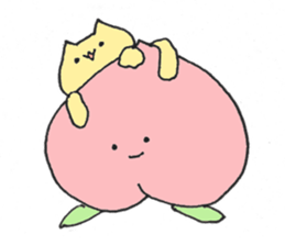CAT and PEACH sticker #14480553