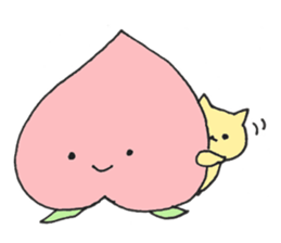 CAT and PEACH sticker #14480558