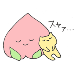 CAT and PEACH sticker #14480575