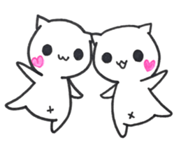 cat&boy sticker #14480634