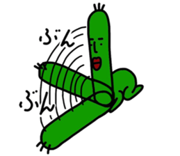Tomato man and Cucumber man sticker #14480964
