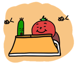 Tomato man and Cucumber man sticker #14480989