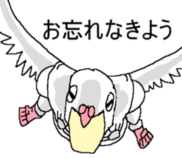 The Pigeon-Man looking down in honoric sticker #14481108