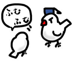 adult little bird and child little bird sticker #14481427