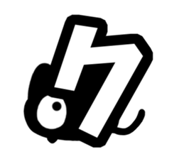 Very cute black cat.(Katakana version1) sticker #14482829