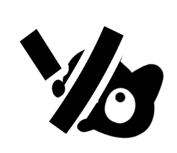 Very cute black cat.(Katakana version1) sticker #14482836