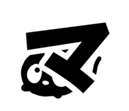 Very cute black cat.(Katakana version1) sticker #14482852