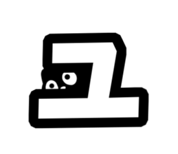 Very cute black cat.(Katakana version1) sticker #14482859