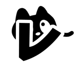 Very cute black cat.(Katakana version2) sticker #14483969