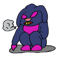 KM50 Black Bunny sticker #14484872