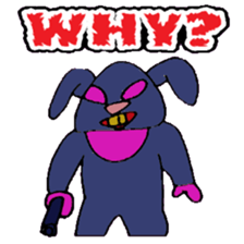 KM50 Black Bunny sticker #14484881