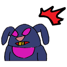 KM50 Black Bunny sticker #14484884