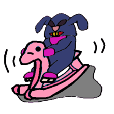 KM50 Black Bunny sticker #14484894