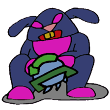 KM50 Black Bunny sticker #14484898