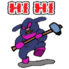KM50 Black Bunny sticker #14484902