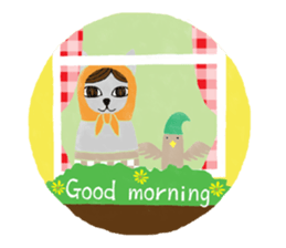 Cat Matryoshka 'Caffe latte' sticker #14485890