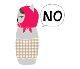 Cat Matryoshka 'Caffe latte' sticker #14485892