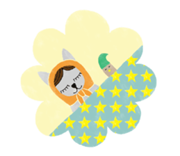 Cat Matryoshka 'Caffe latte' sticker #14485894