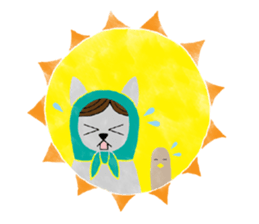 Cat Matryoshka 'Caffe latte' sticker #14485896