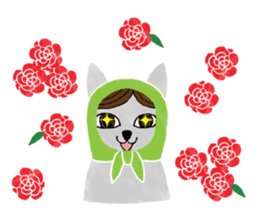 Cat Matryoshka 'Caffe latte' sticker #14485899