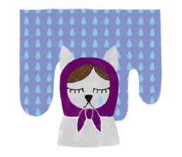 Cat Matryoshka 'Caffe latte' sticker #14485902