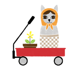 Cat Matryoshka 'Caffe latte' sticker #14485906